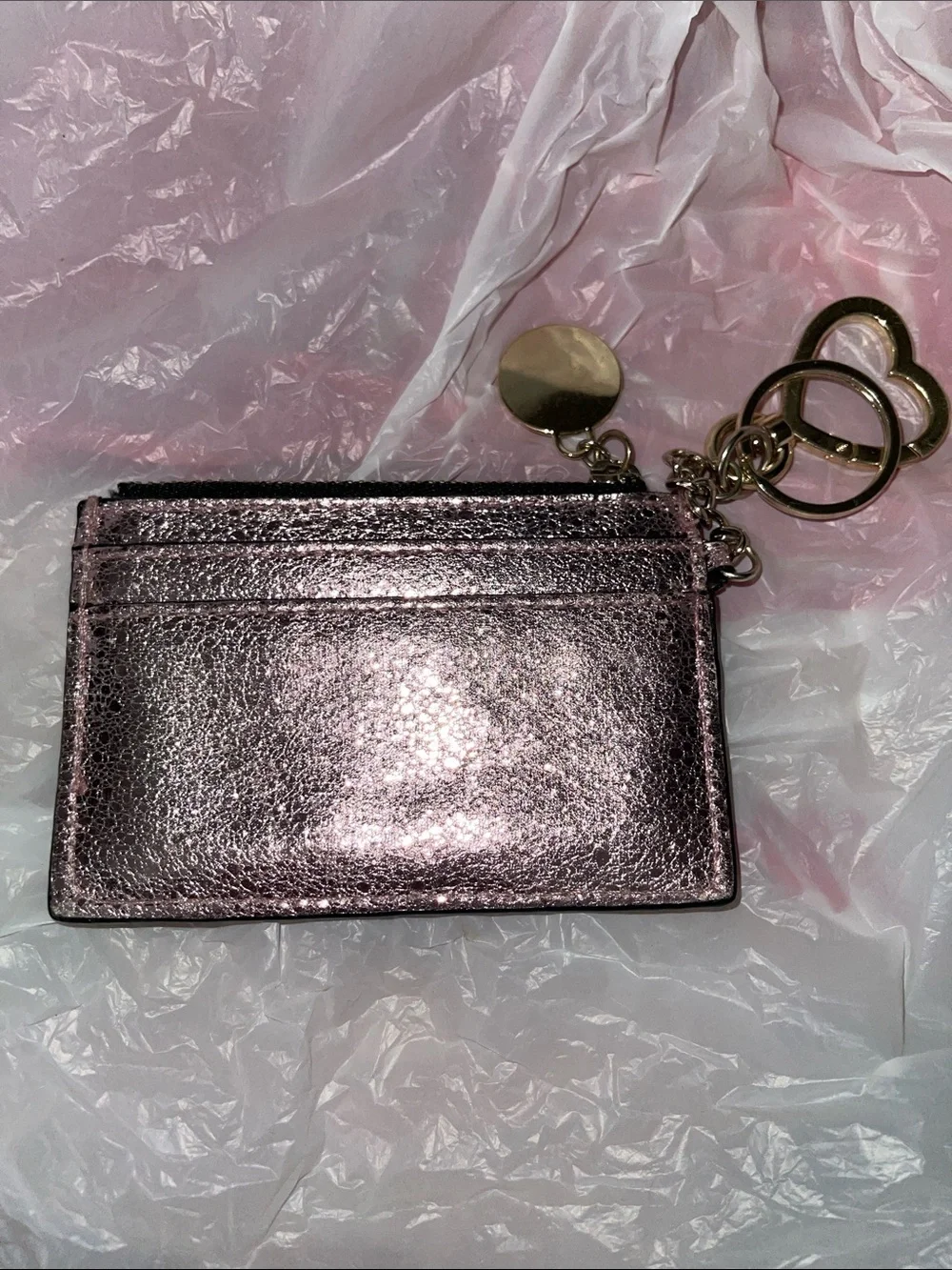 Victoria’s Secret Pink Gold Heart Card Wallet - Picture 4 of 5